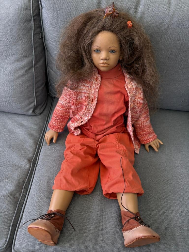 Annette Himstedt Lona 80cm., Ophalen of Verzenden, Gebruikt, Pop, Levensecht of Reborn