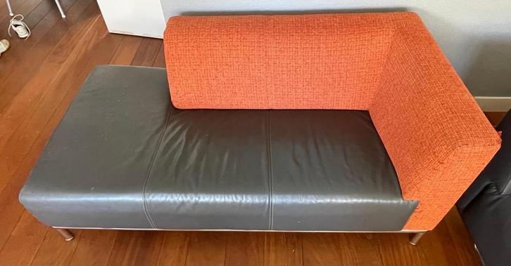 Montel Chaise Longue Leer, Huis en Inrichting, Banken | Sofa's en Chaises Longues, Gebruikt, Eenpersoons, 150 tot 200 cm, 75 tot 100 cm