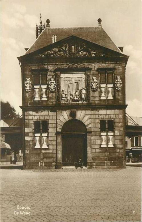 (380-961-027) Gouda De Waag, Verzamelen, Ansichtkaarten | Nederland, Zuid-Holland, Verzenden
