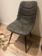 Drie gebruikte eettafelstoelen - cognac, groen, antraciet, Gebruikt, Overige kleuren, Drie, Ophalen of Verzenden