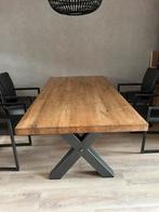 Eiken eettafel, Huis en Inrichting, Tafels | Eettafels, Ophalen, 200 cm of meer, 50 tot 100 cm, Zo goed als nieuw