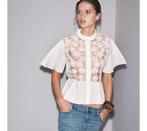 Zara romantische blouse katoen 38 wit nieuw, Ophalen of Verzenden, Nieuw, Maat 38/40 (M), Wit