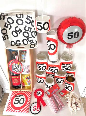 Feest decoratie kado pakket 50 jaar Abraham Sarah