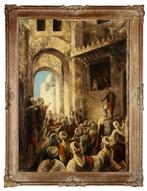 Prachtige schilderij Ottomanen en mammelukken, Antiek en Kunst, Ophalen of Verzenden