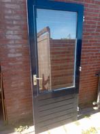 Hardhouten achterdeur 87.7x211cm hoog dubbelglas zeer. Goed, Ophalen, 80 tot 100 cm, 200 tot 215 cm, Glas