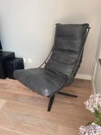 Stoere leren draaifauteuil, Ophalen, Zo goed als nieuw, Industrieel, 50 tot 75 cm