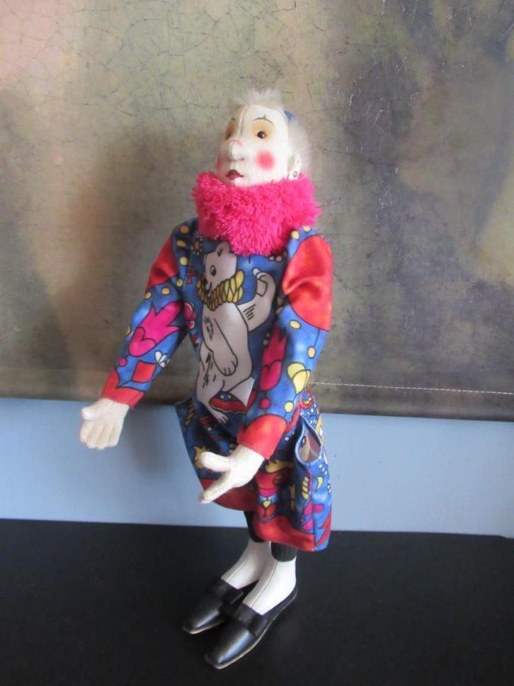 STEIFF CLOWN 42 CM 1998 verzenden mogelijk, Antiek en Kunst, Antiek | Speelgoed, Ophalen