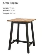 TYBYN Ikea Bartafel, acacia/zwart. Ophalen, niet verzenden, Huis en Inrichting, Ophalen, Zo goed als nieuw