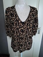 Shirt Juffrouw Jansen Kleur : Bruin / Zwart Maat : L, Bruin, Maat 42/44 (L), Nieuw, Ophalen of Verzenden
