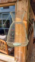 Brocant ijzeren visnet leefnet 64cm hoog, Antiek en Kunst, Ophalen