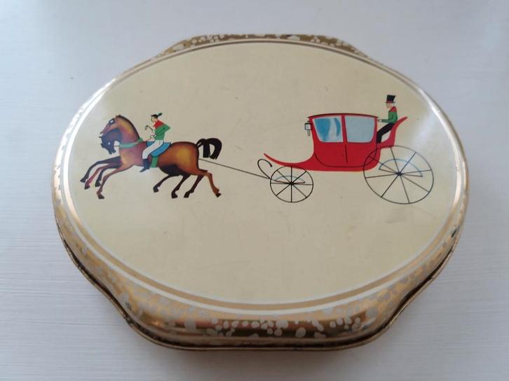 Antiek ovaal Albert Heijn Zaandam blik blikje, 50'er jaren, Verzamelen, Blikken, Gebruikt, Overige, Ophalen of Verzenden