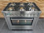 Luxe Boretti Fornuis 90cm rvs + rvs 1 oven 6 pits, Niet ingevuld, 60 cm of meer, Niet ingevuld, Ophalen of Verzenden