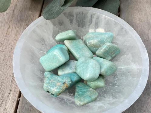 Amazoniet trommelstenen mineraal edelstenen, Verzamelen, Mineralen en Fossielen, Mineraal, Ophalen of Verzenden