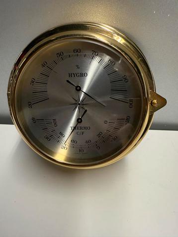 Messing thermometer/ hygrometer beschikbaar voor biedingen
