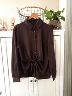 Nieuwe bruine satijnen blouse Pescara maat xl, Kleding | Dames, Blouses en Tunieken, Bruin, Maat 46/48 (XL) of groter, Pescara