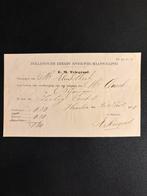 Kwitantie HIJSM verzenden telegram (Haarlem - 20-11-1871), Verzamelen, Ophalen of Verzenden, Gebruikt, Trein