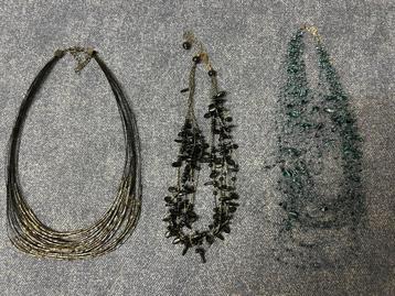 Kettingen Set - Zwart, Blauw, Zilver beschikbaar voor biedingen
