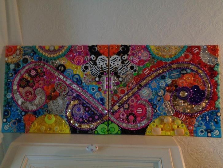 Schilderij Abstract 126 x 53 CM Nr BKS 2, Antiek en Kunst, Kunst | Schilderijen | Abstract, Ophalen