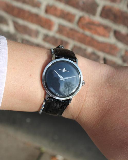 Vintage Baume & Mercier Ref. 1520 – Onyx Dial / Sapphire, Sieraden, Tassen en Uiterlijk, Horloges | Heren, Gebruikt, Polshorloge