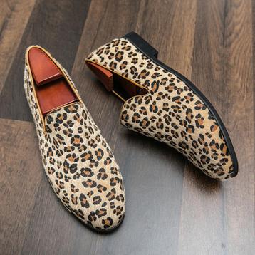 Luipaard heren loafers schoenen mannen mocassins panter beschikbaar voor biedingen