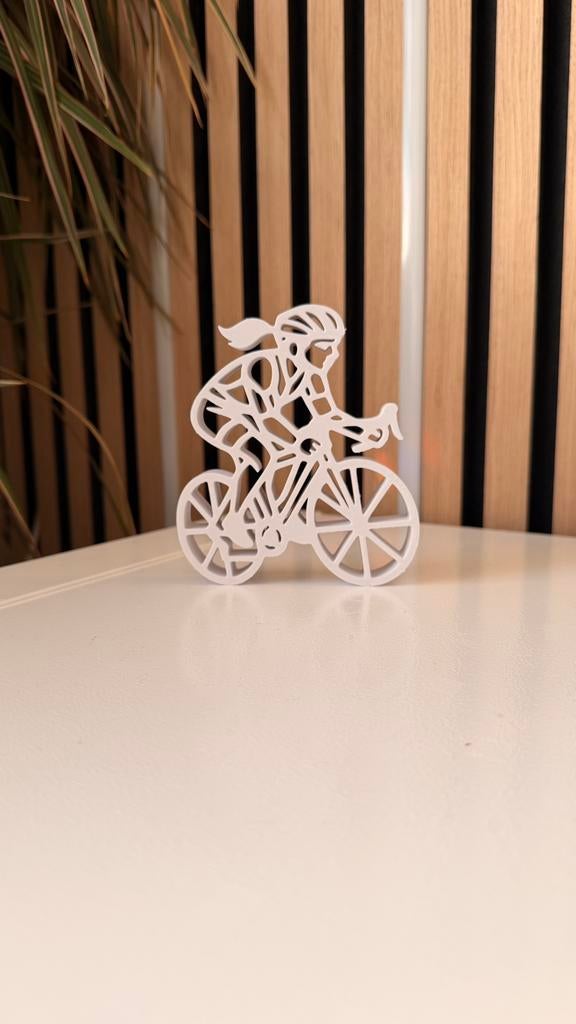 Wielrenner beeld cadeau decoratie fiets Nieuw, Verzamelen, Beelden en Beeldjes, Nieuw, Mens, Ophalen