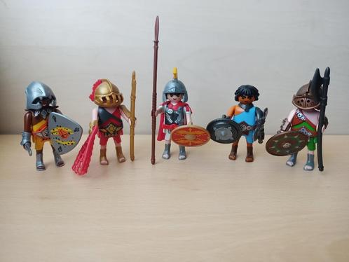 P622 – 6589,6590 en 6491 – 4 gladiatoren en Romeinse tribuun, Kinderen en Baby's, Speelgoed | Playmobil, Zo goed als nieuw, Complete set
