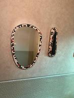 Vintage Mozaïek Spiegel en kledingborstel, Huis en Inrichting, Ophalen of Verzenden, Zo goed als nieuw, Minder dan 100 cm, Ovaal