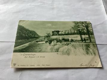 Oude ansichtkaart 's-Gravenhage, Het Kanaal beschikbaar voor biedingen