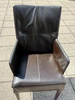 Eetkamer stoelen, Ophalen, Bruin, Leer, Zo goed als nieuw