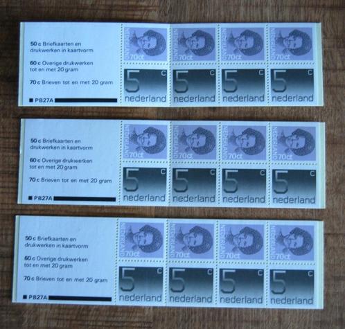 Nederland Postzegelboekjes PB27a-PB27b-PB28a-PB33a-PB33b., Postzegels en Munten, Postzegels | Nederland, Postfris, Na 1940, Ophalen of Verzenden