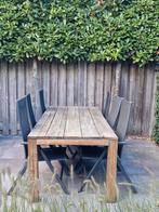 Teakhouten Tuintafel met Hartman Stoelen, Ophalen, Gebruikt, Rechthoekig, Teakhout