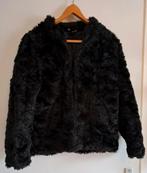 Zwarte faux fur jas H&M Divided maat 40, Maat 38/40 (M), H&M, Zwart, Ophalen of Verzenden