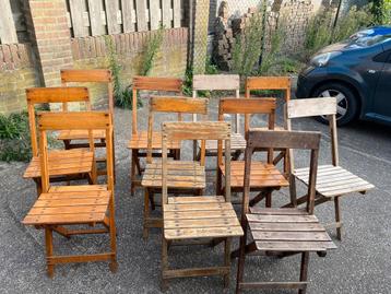 9 vintage klapstoelen uit café hout dommelsch beschikbaar voor biedingen