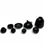 Zes zwart geglazuurde platelen vazen en twee kommen, Antiek en Kunst, Ophalen of Verzenden