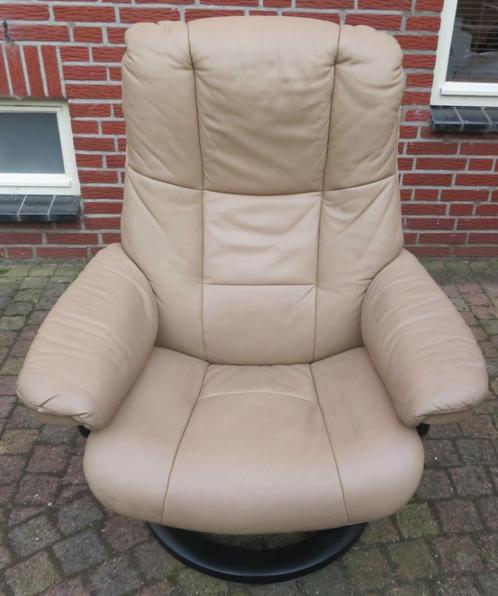 Relax fauteuil Stressless  Mayfair M  zgan, Huis en Inrichting, Fauteuils, Zo goed als nieuw, Hout, Leer, Metaal, 50 tot 75 cm