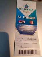 Ticket AZ  - FEYENOORD  KNVB BEKER FINALE, Verzamelen, Sportartikelen en Voetbal, Ophalen of Verzenden, AZ