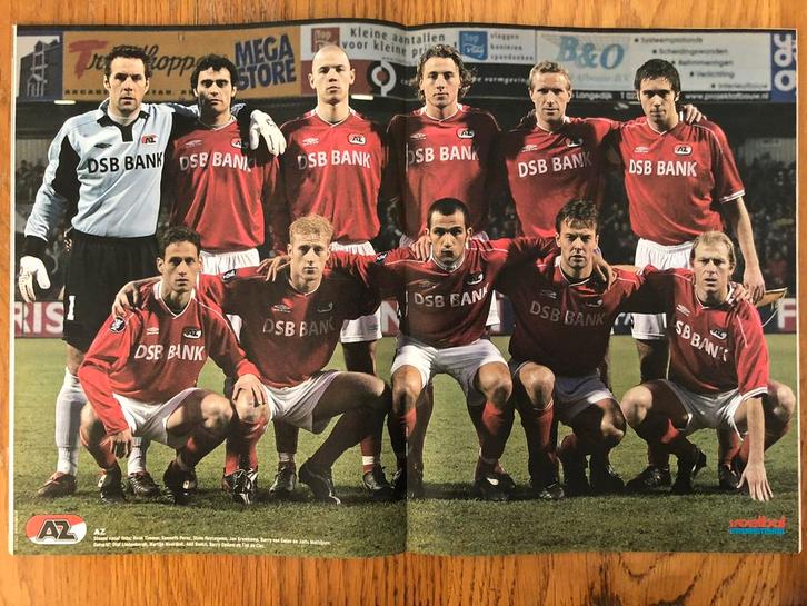Mooie poster AZ Alkmaar seizoen 2004/2005 - VI, Verzamelen, Sportartikelen en Voetbal, Zo goed als nieuw, Poster, Plaatje of Sticker