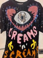 Zwart pailletten shirt - Azara - one size, Kleding | Dames, Maat 38/40 (M), Zwart, Ophalen of Verzenden, Korte mouw