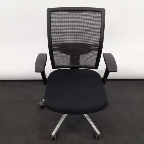 Bureaustoel RM906 netweave opnieuw gestoffeerd zwart chroom, Huis en Inrichting, Bureaustoelen, Gebruikt, Bureaustoel, Zwart, Ergonomisch