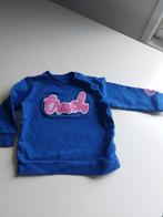 Blauw Truitje Sweater Trui Shirt Shirtje Roze detail maat 80, Meisje, Ophalen of Verzenden, Zo goed als nieuw, Truitje of Vestje