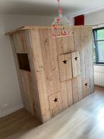 bedstee. 1 persoons bed incl. lattenbodem en matras, Huis en Inrichting, Ophalen, 100 cm, Zo goed als nieuw, Hout