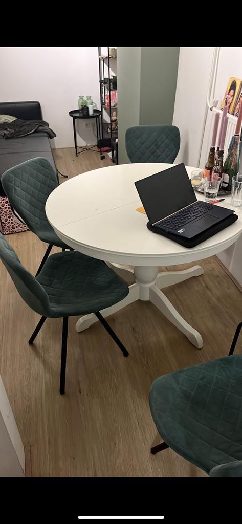 Kwantum eetkamerstoelen Lucca Groen, Huis en Inrichting, Stoelen, Gebruikt, Ophalen