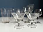 Acht antieke geslepen glazen glaasjes, Verzamelen, Glas en Borrelglaasjes, Ophalen of Verzenden, Zo goed als nieuw, Overige typen