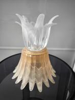 2 X Glazen Kandelaar / Vaas Arte Murano Italy, Wit, Ophalen of Verzenden, Minder dan 50 cm, Glas