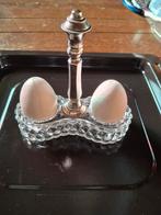 Standaard  voor eieren  zilveren  handgreep, Ophalen of Verzenden