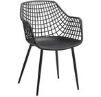 4 zwarte kuipstoelen van Kwantum, Huis en Inrichting, Ophalen, Kunststof, Gebruikt, Zwart