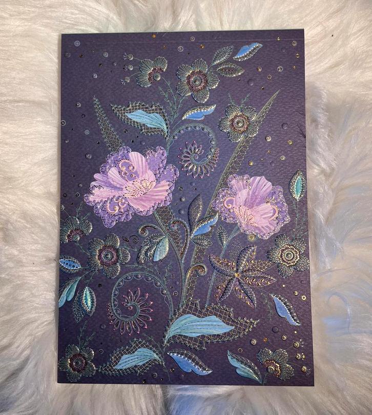 Luxe Notitieblok “Purple Florals” – Nieuw, Diversen, Schrijfwaren, Nieuw, Ophalen of Verzenden