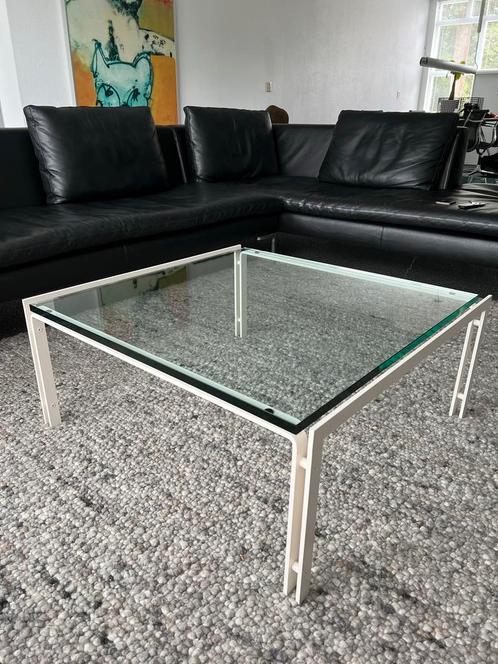 Metaform M-1 Salontafel Hank Kwint Glas, Huis en Inrichting, Tafels | Salontafels, Gebruikt, Minder dan 50 cm, 50 tot 100 cm, Vierkant