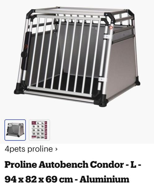 4pets Proline Condor autokooi, Dieren en Toebehoren, Hondenbenches, Zo goed als nieuw, Ophalen