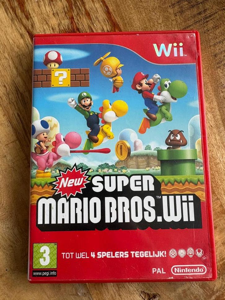 New Super Mario Bros. Wii, Spelcomputers en Games, Games | Nintendo Wii, Zo goed als nieuw, Platform, 3 spelers of meer, Vanaf 3 jaar
